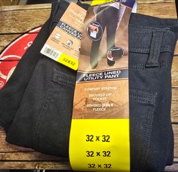 New fleece lined canvas pants.
