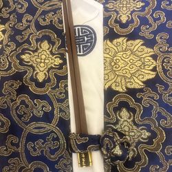 Placemat Set Of Six In Traditional Asian Silk Fabric With Very Stylish Chop Stick Holders