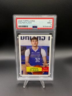 PSA 9 Cooper Flagg Rookie Card 2026 Topps Living