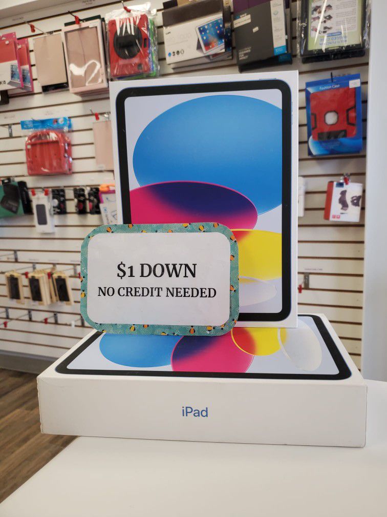 New Apple IPad 10th Gen Tablet - 90 DAY WARRANTY - $1 DOWN - NO CREDIT NEEDED 