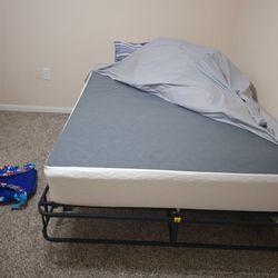 Full Size Mattress with Metal Bed Frame