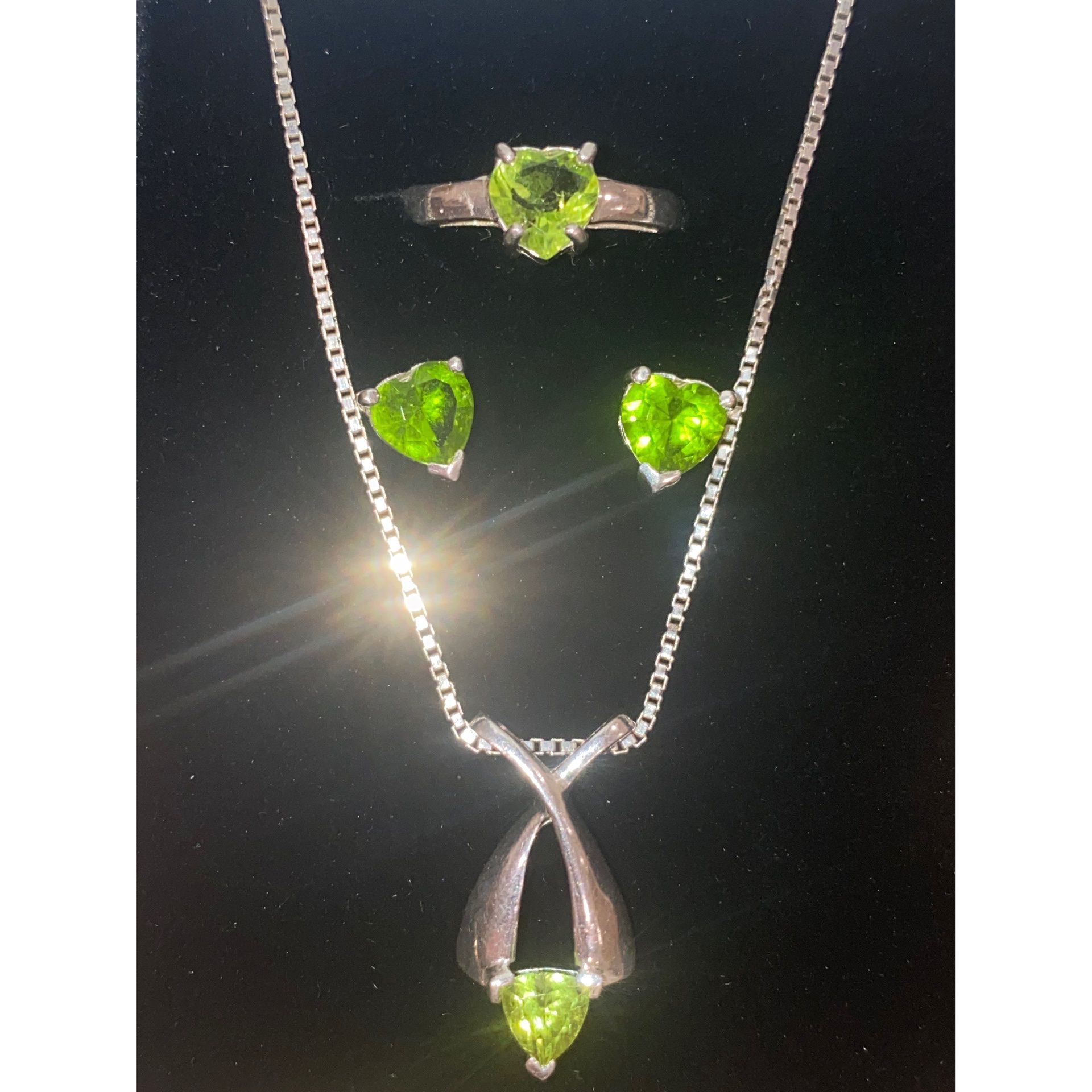 💚 FULL SET! Peridot in .925 Sterling