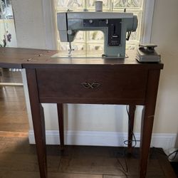 Vintage Sears Kenmore Sewing Machine With Cabinet