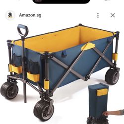 Heavy Duty Wagon. Fold Up. Insert Plus Bag. Large Fat Wheels. 