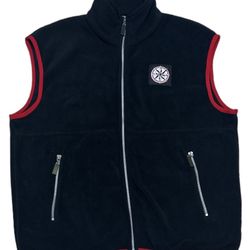 Vintage Marlboro Unlimited Gear Fleece Vest Men’s XL Black Red Sleeveless 1990s