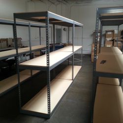 Industrial Warehouse Shelving New Boltless Metal Storage Racking 72 in W x 24 in D Similar To Uline Delivery & Assembly Available 