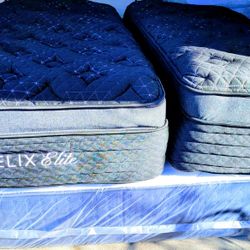 Helix Elite Hybrid Midnight & Sunset Split King Mattress 