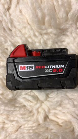 Milwaukee M18 5.0 battery  bought this year used 1.5 times
