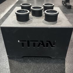 Titan Fitness 5-Bar Vertical Barbell Storage Holder - Used, Good Condition