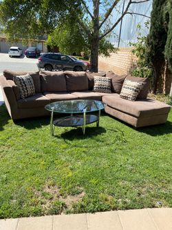 Light brown couches