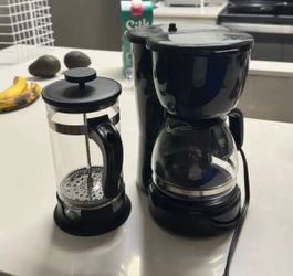 Standard Drip Coffee Maker & Glass French Press