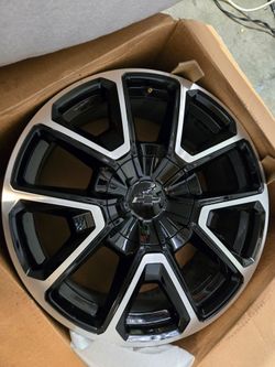 One RST Chevy 22" Tahoe Suburban Black Wheel Rim