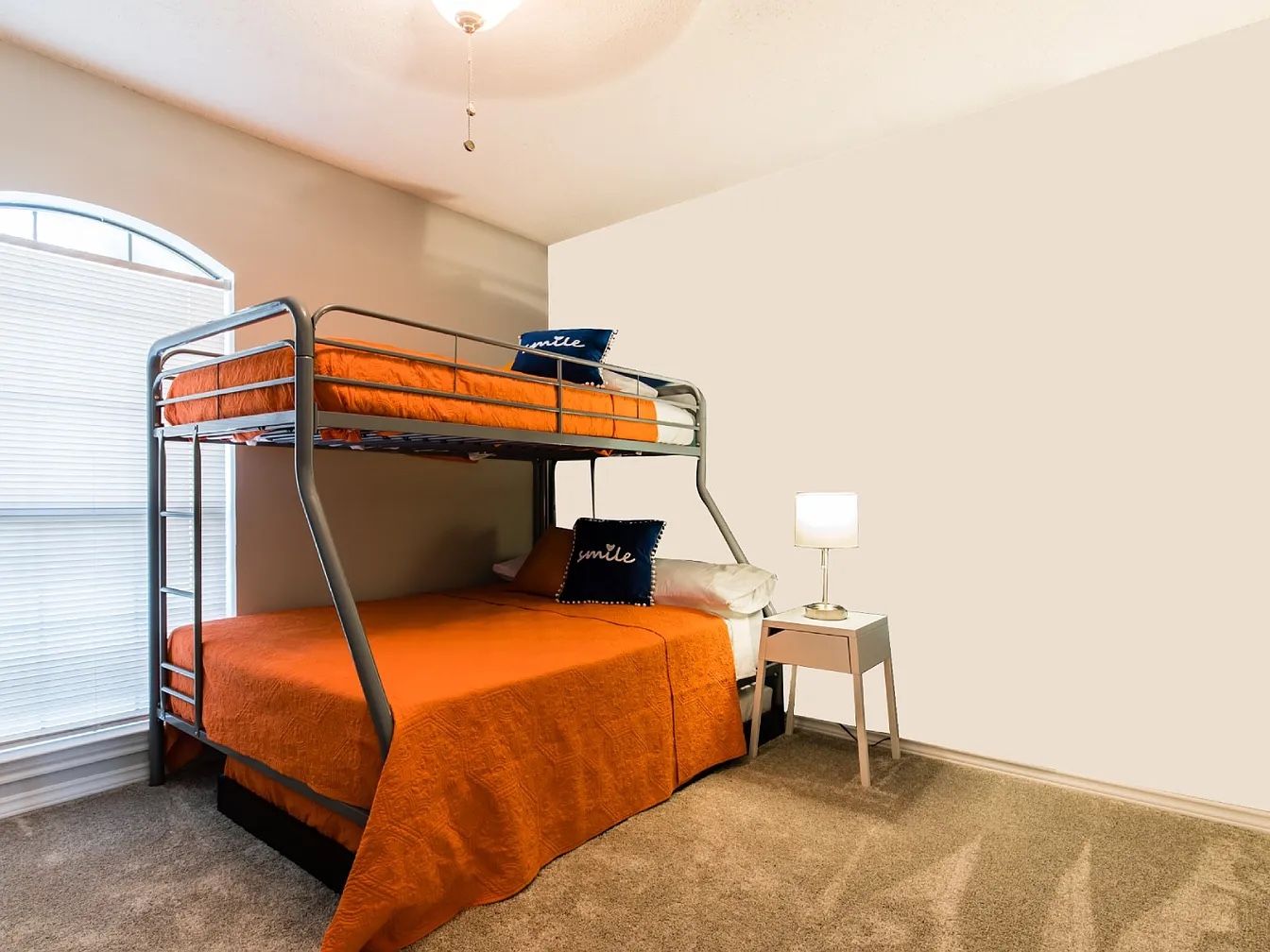 Gray Metal Bunk Bed With 2 Mattress