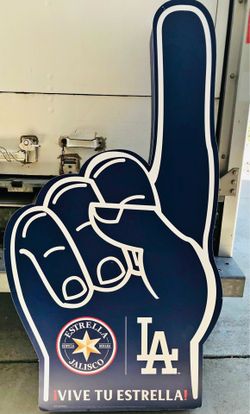 Dodgers Extra Large Styrofoam #1 Finger Decoration man cave bar restaurant etc.