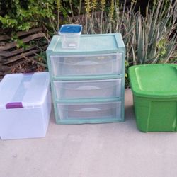 Storage Bins and Drawers Set of 4