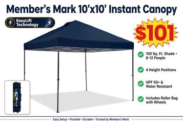 10'x10' Instant Canopy EasyLift