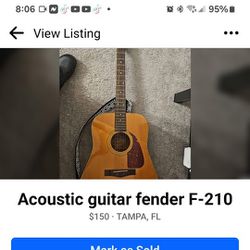 Acoustic Guitar Fender F-210