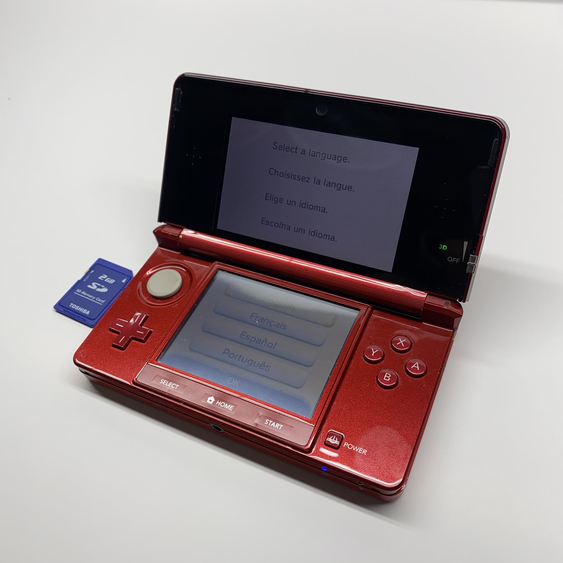Nintendo 3DS Red Handheld Console CTR-001 USA, TESTED & WORKING! 