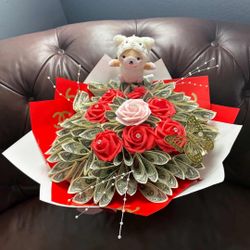 Artificial Flowers - Red Designer Artificial Bouquet