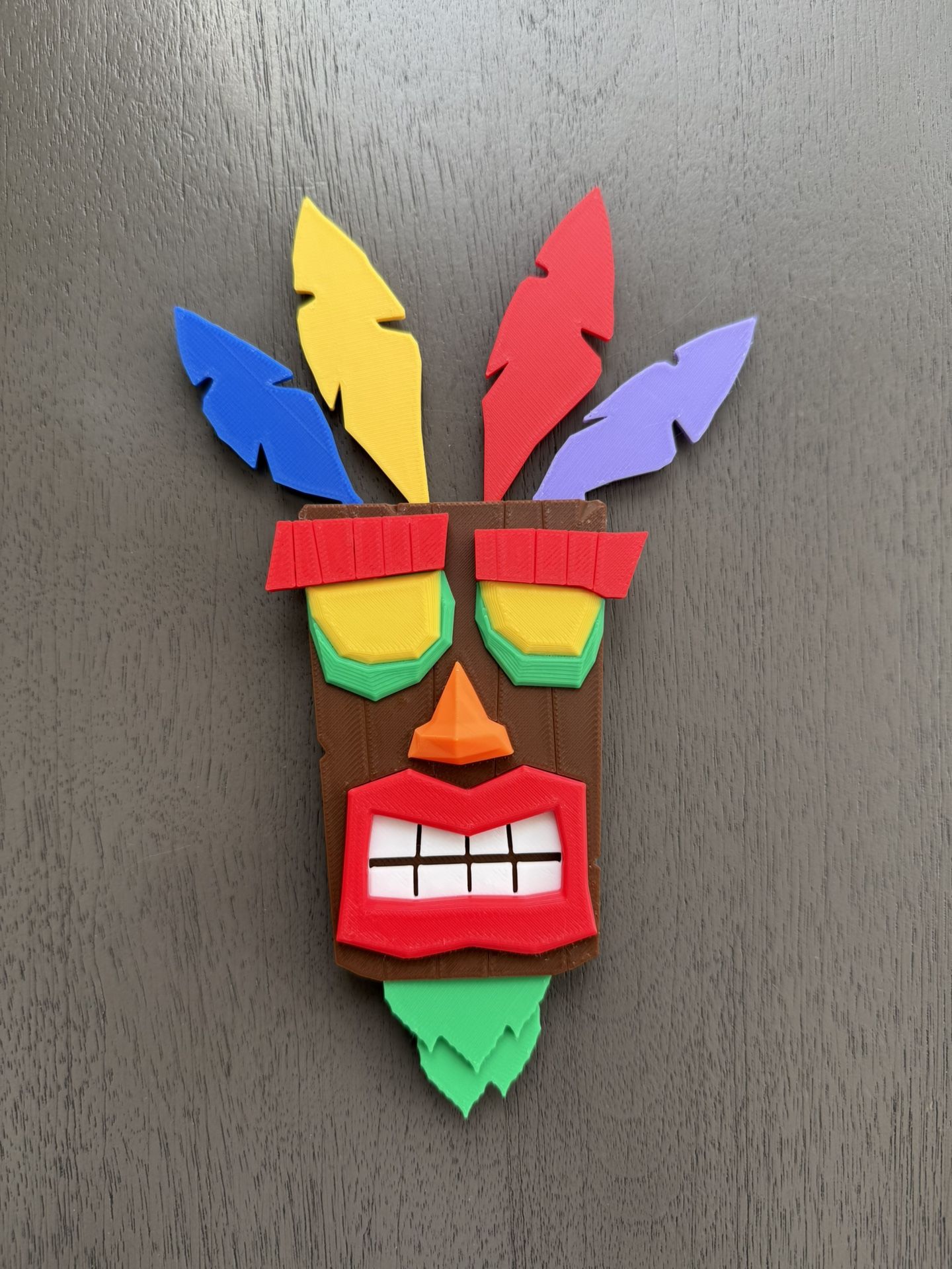 Crash Bandicoot Aku Aku Mask – 3D Printed Collectible Display Piece