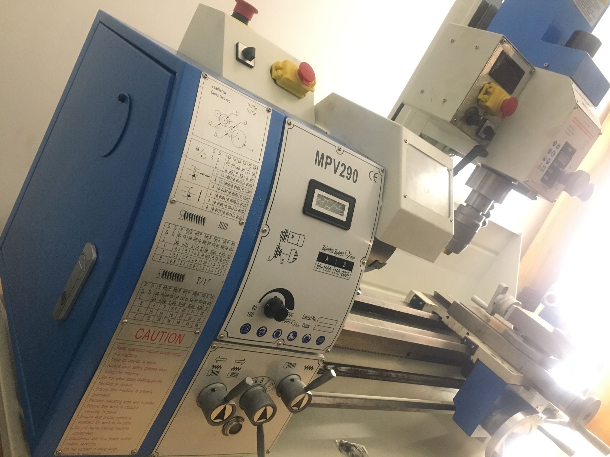 MPV290 Combination Lathe/milling Machine Heavy Duty