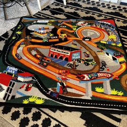 Hot Wheels Play Mat/Rug + 12 cars 
