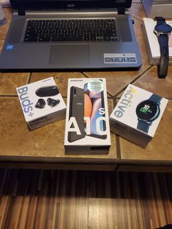Samsung galaxy sa10, galaxy active, galaxy buds+, brand new $420