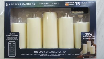 5 LED Wax Candles with Remote Control