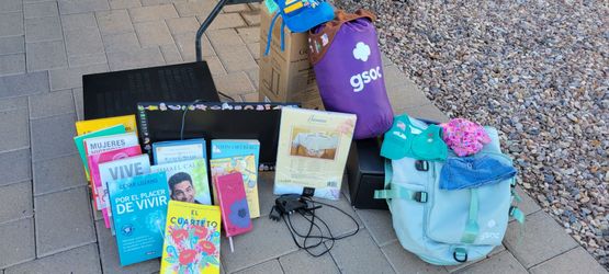 Books, sleeping Bag