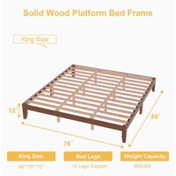 King Bed Frame + King Mattress