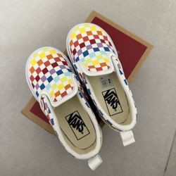 Kids Rainbow Slip On Vans