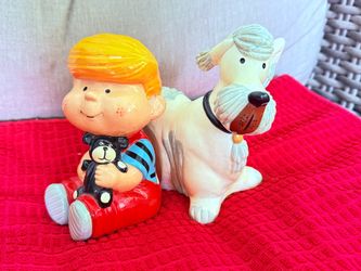 Vintage 1974 Dennis the Menace & Ruff Bookends