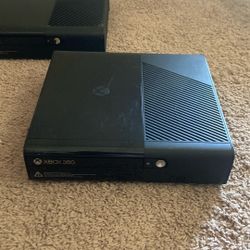 Two Black Xbox 360 