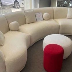Beige Ivory Cloud Sectional 