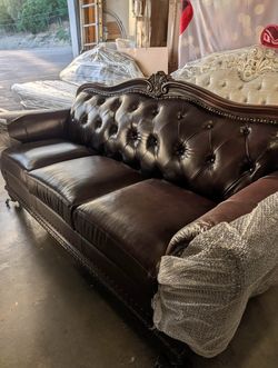 Large high quality leather sofa
