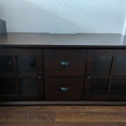 Dark Wood TV Stand / Storage Console