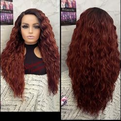 Human Hair Blended Lace Front Wig 