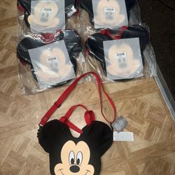  4 Mini Mickey Tote Bags . All New And Sealed 