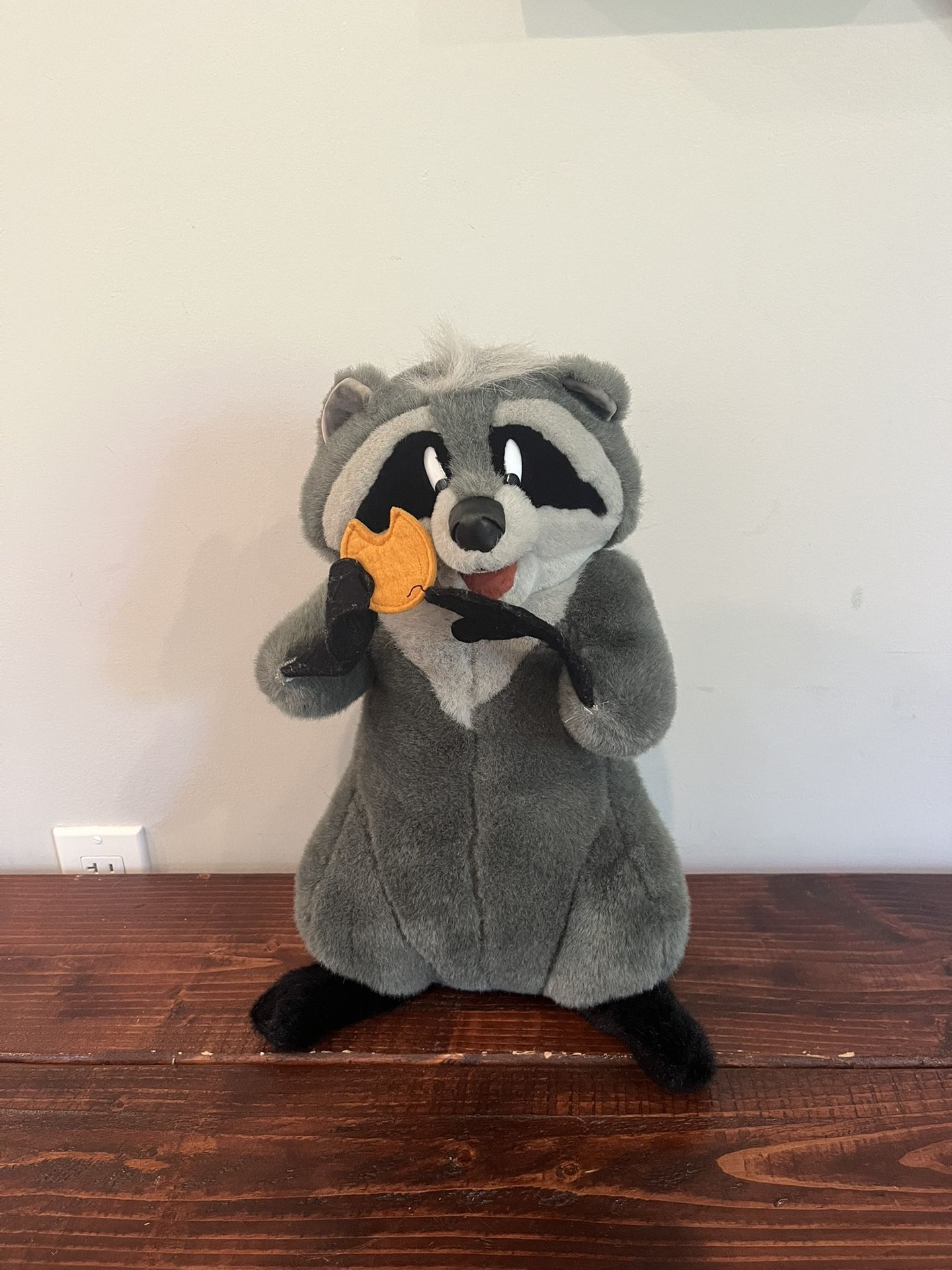 Pocahontas Meeko Plush Toy Stuffed Animal Raccoon Disney Rare Vintage 90s