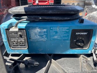 1/3 HP 1050 CFM 3-Speed Low Profile Air Mover, Floor Fan, Carpet Dryer with Build-in Power Outlets