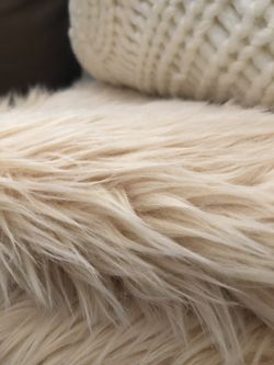 Cream FUR for Photography - 2 yards
