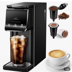 Hot And Ices Coffee Maker. Single Serve, K Cup Coffee Maker, Compatible With K Cup And Ground Coffee.