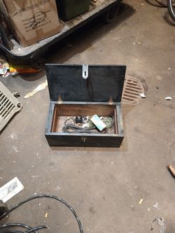 Antique Machinist Wood Tool Box 
