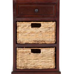 SAFAVIEH Carrie Dark Red Storage Side Table