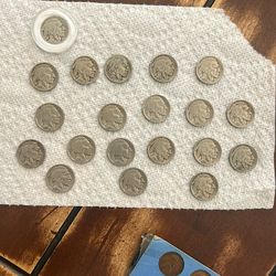 20 Buffalo Nickels 1919,1930,1935,1936,1937,1938