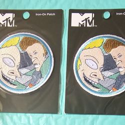LOUNGEFLY BEAVIS AND BUTT-HEAD IRON ON PATCHES