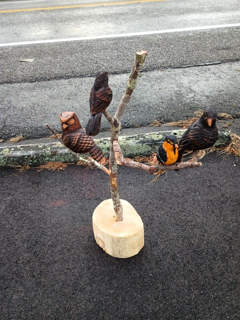 Bird Attraction Display Carving ( Individual Birds Or Whole Display)