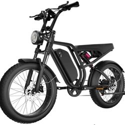 1500W Motor 48V 20AH Battery Electric Bike for adults Full Suspension 20"Fat Tire Off-road Moutain Bike