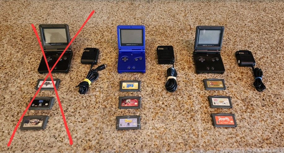3 Different Nintendo GBA SP Sets for $$$