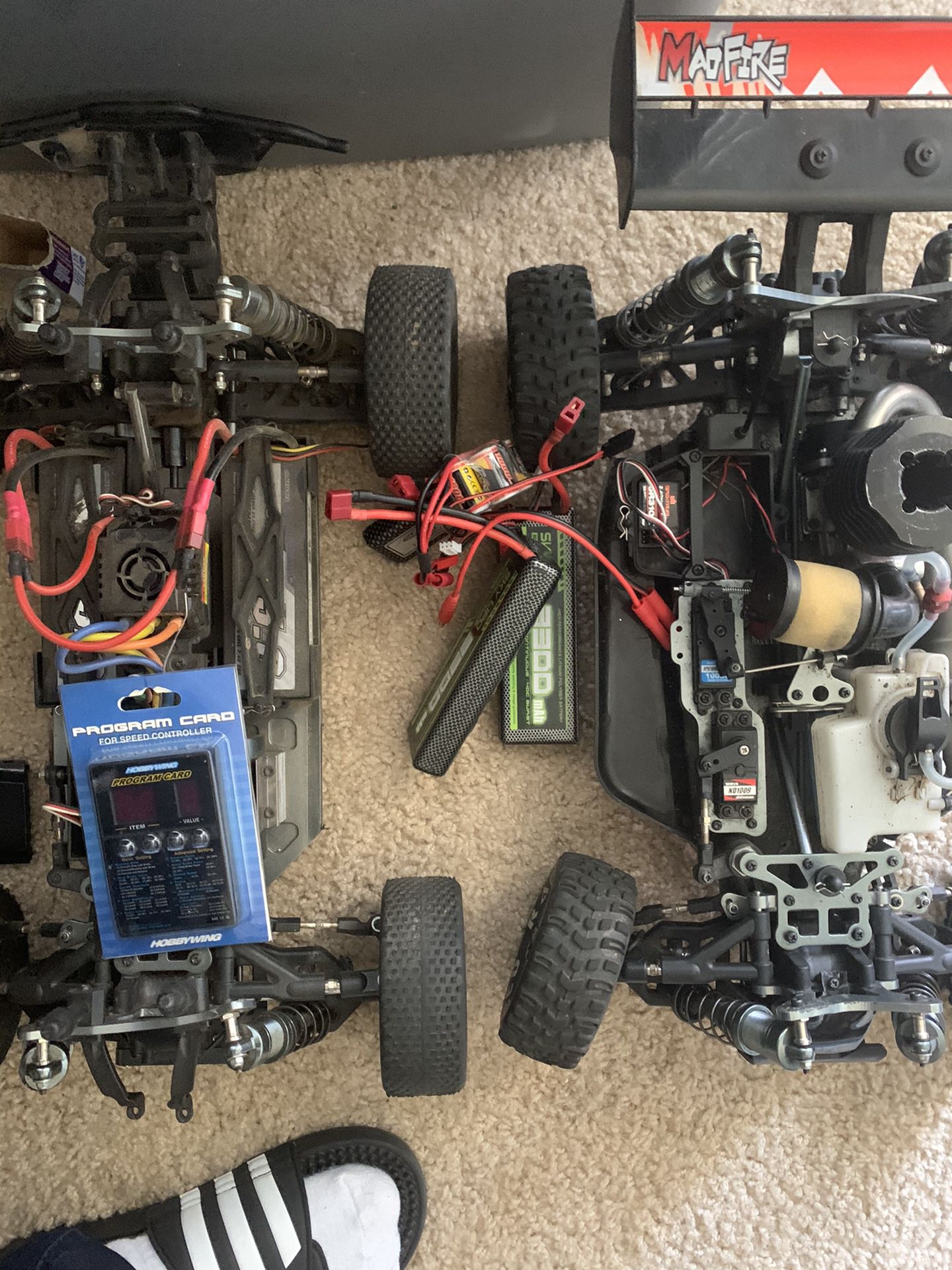 Electric and gas RC cars